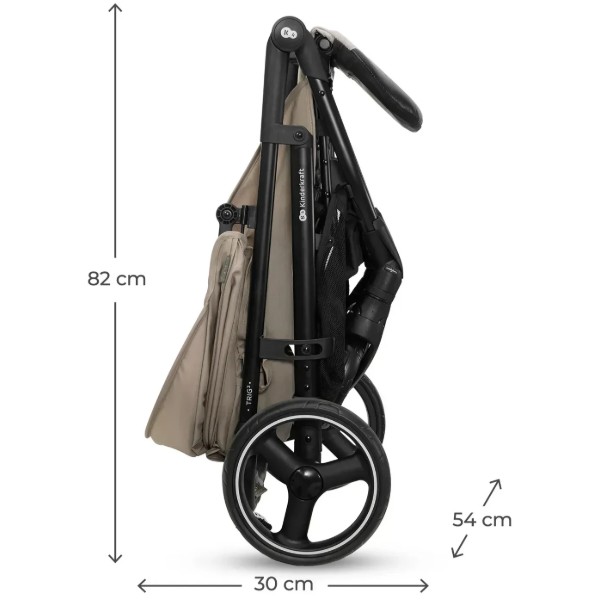 Фото - Коляска прогулочная Kinderkraft Trig 3 Tray Beige (KSTRIG03BEG000T)
